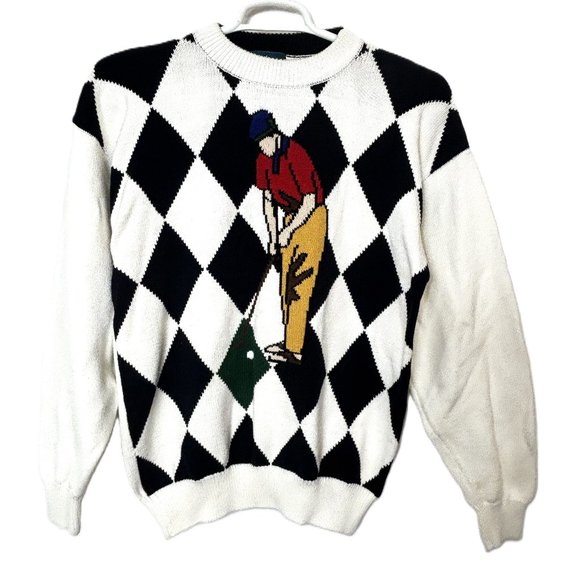 Golf Jantzen Knit Sport 80's Sweater Vintage - Picture 2 of 8